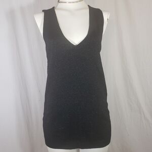 NWT ANN TAYLOR black and white sparkle top